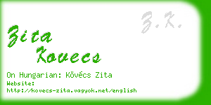 zita kovecs business card