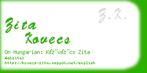 zita kovecs business card